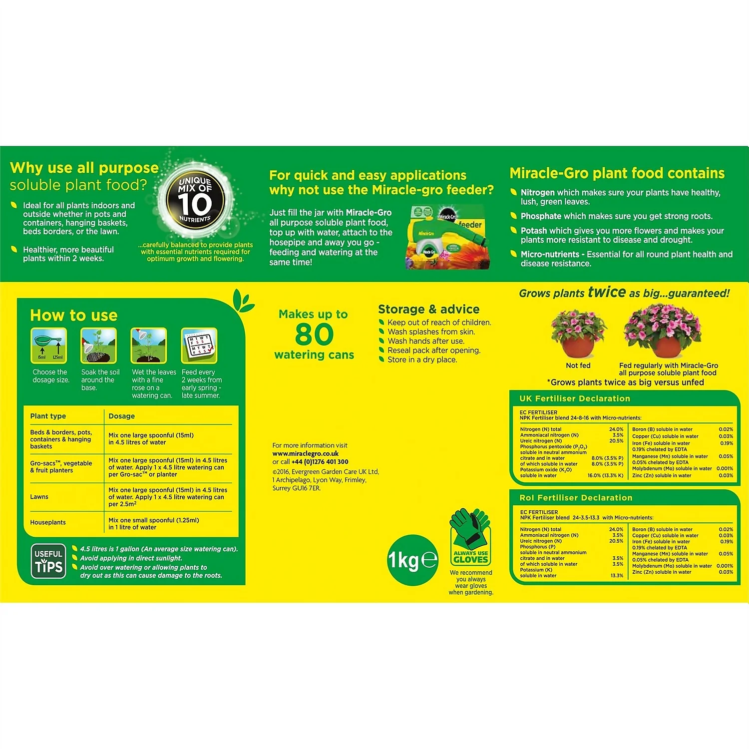 Miracle-Gro All Purpose Soluble Plant Food - 1Kg 3 Miracle-Gro All Purpose Soluble Plant Food - 1Kg - Image 3