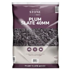 Stylish Stone Plum Slate 40mm - Large Pack - 19kg -Gardening Tool Store 12815204 5194902949043271