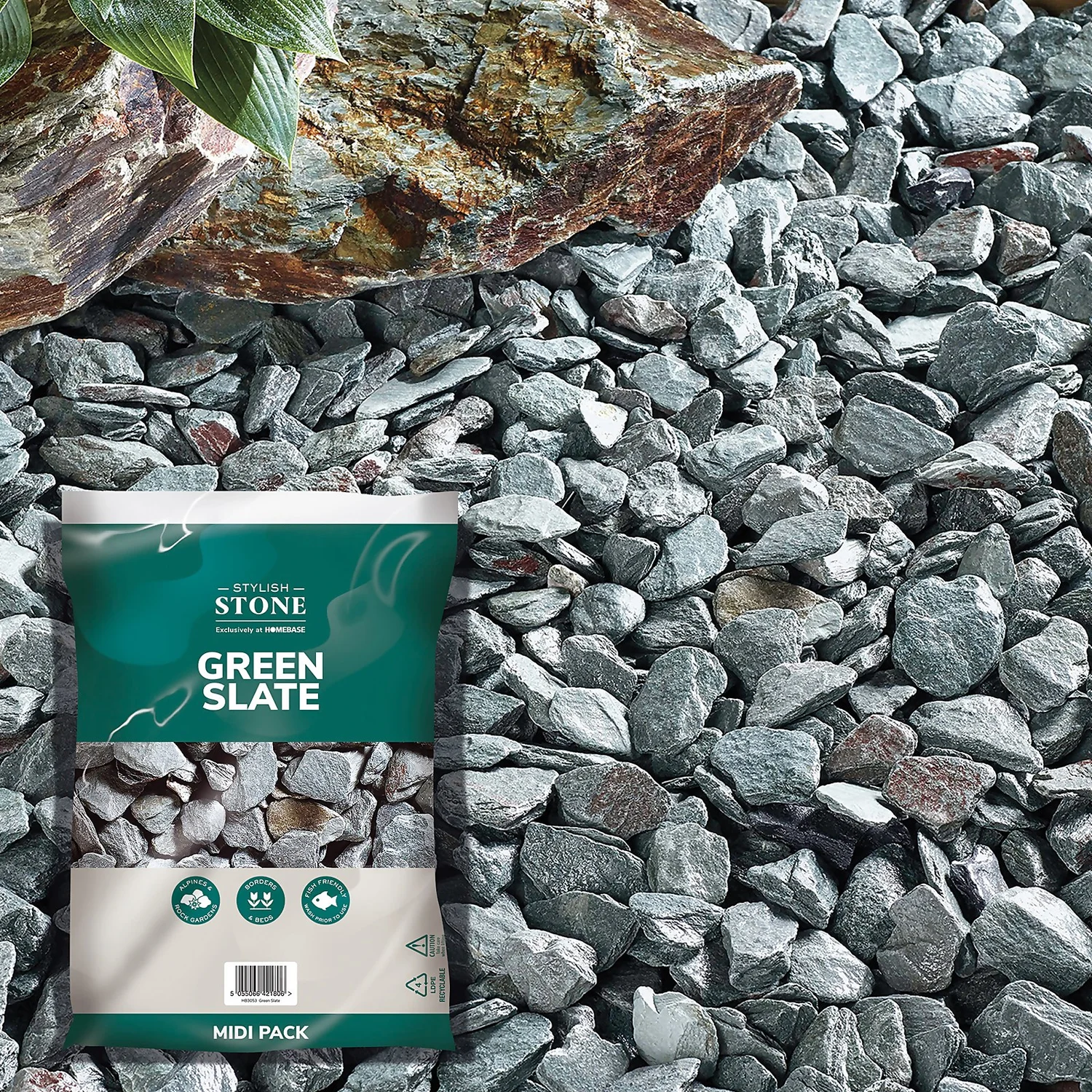 Stylish Stone Green Slate 20mm - Midi Pack - 9kg 1 Stylish Stone Green Slate 20mm - Midi Pack - 9kg