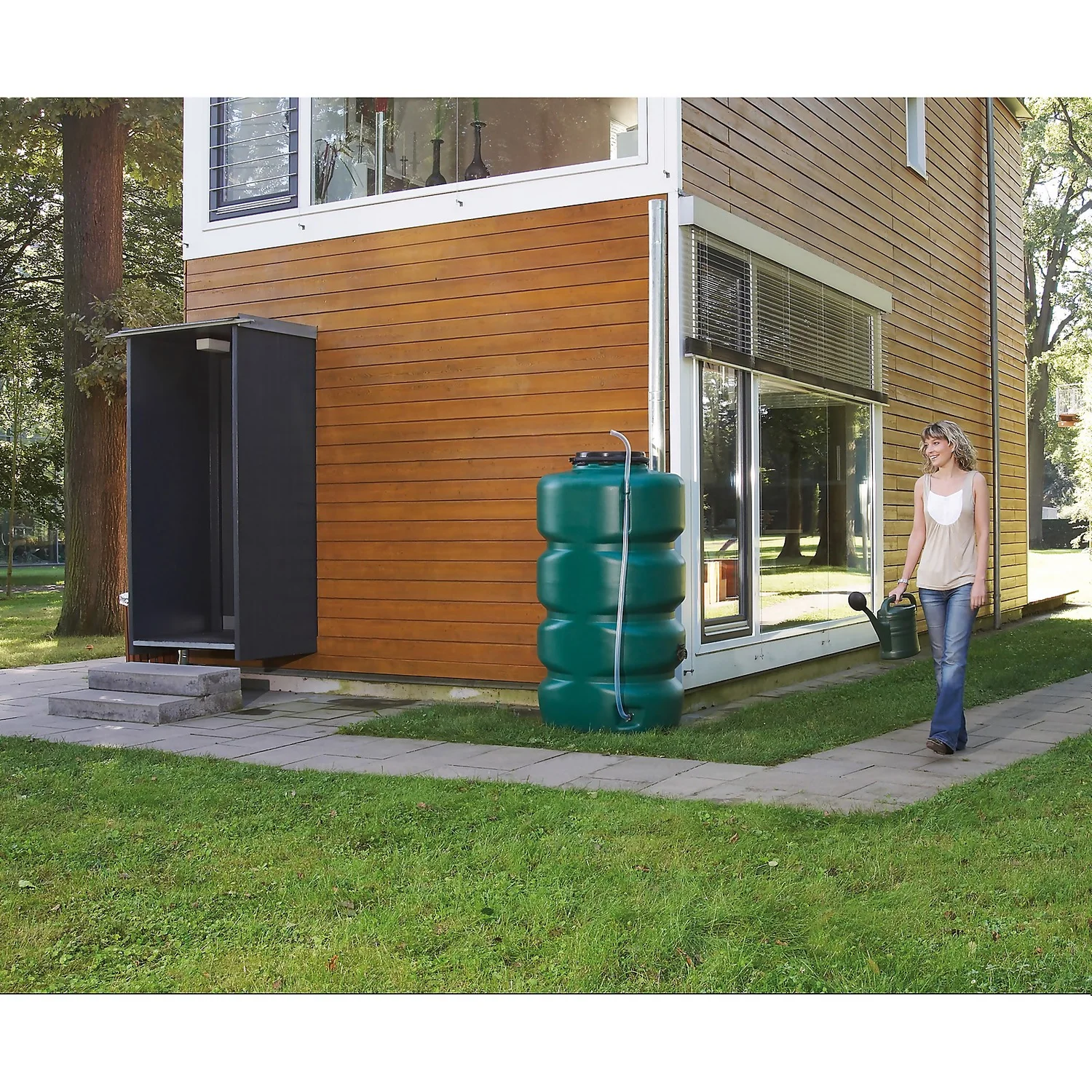 Garantia Garden Water Tank - 1000L - Green 2 Garantia Garden Water Tank - 1000L - Green - Image 2