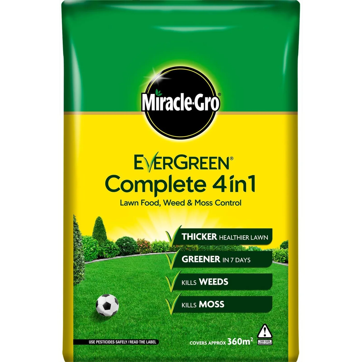 Miracle-Gro EverGreen Complete 4-in-1 Lawn Food, Weed & Moss Killer - 360m2 1 Miracle-Gro EverGreen Complete 4-in-1 Lawn Food, Weed & Moss Killer - 360m2