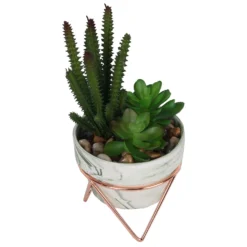 Artificial Succulent In Rose Gold Stand -Gardening Tool Store 12879282 2904858348138452