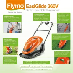 Flymo 1800W EasiGlide Electric Hover Lawn Mower - 36cm -Gardening Tool Store 12885898 1874843592684055