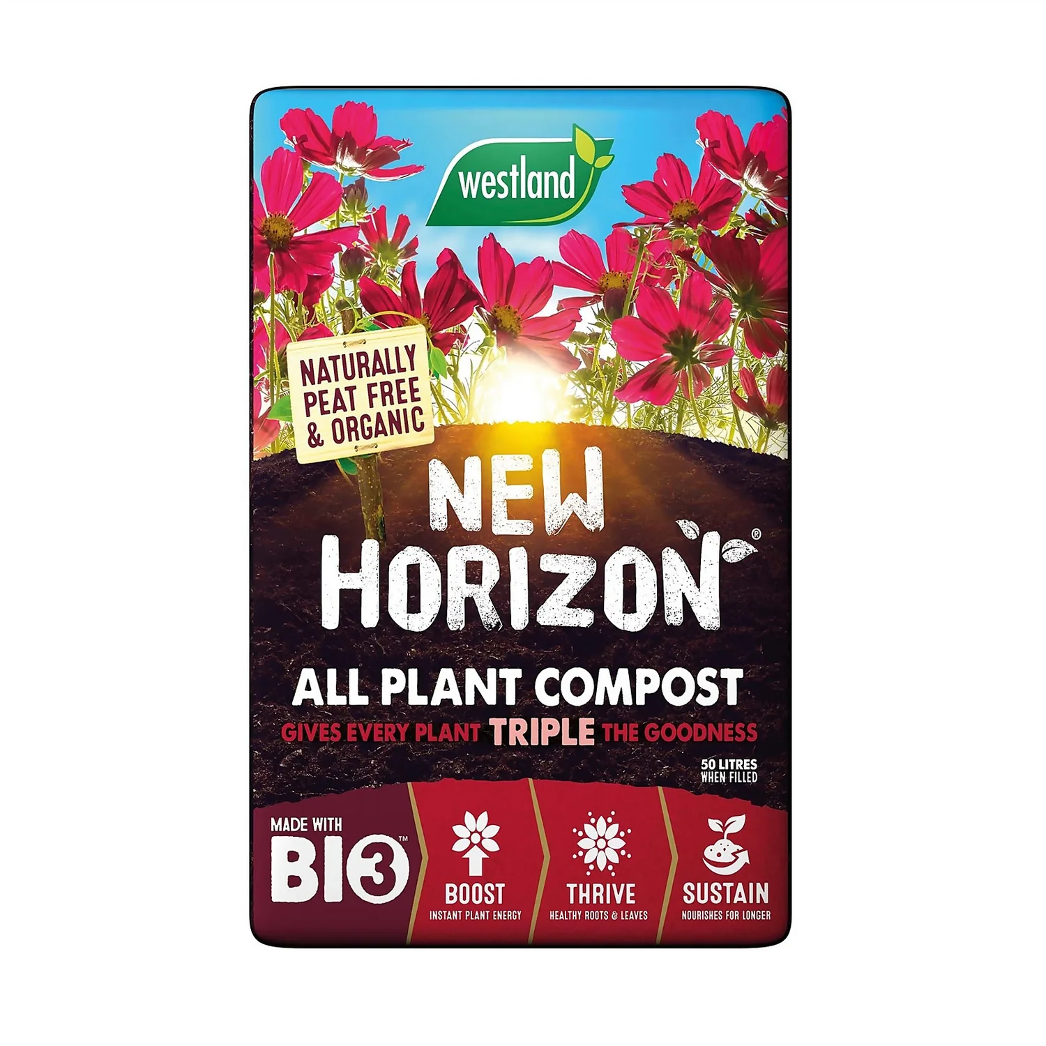 New Horizon Peat Free All Plant Compost - 50L 2 New Horizon Peat Free All Plant Compost - 50L - Image 2