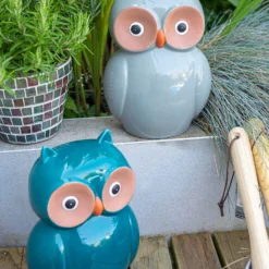 Ceramic Owl Garden Ornament - 25cm -Gardening Tool Store 12890924 1294941773911491