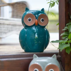 Ceramic Owl Garden Ornament - 25cm -Gardening Tool Store 12890924 3344941774233010