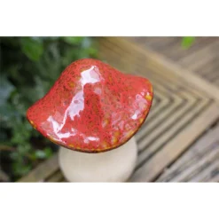 Ceramic Mushroom Garden Ornament - Medium -Gardening Tool Store 12890925 5224843660767021