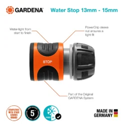 GARDENA Water Stop 13 Mm (1/2") 15 Mm (5/8") -Gardening Tool Store 13043387 5054907551277982