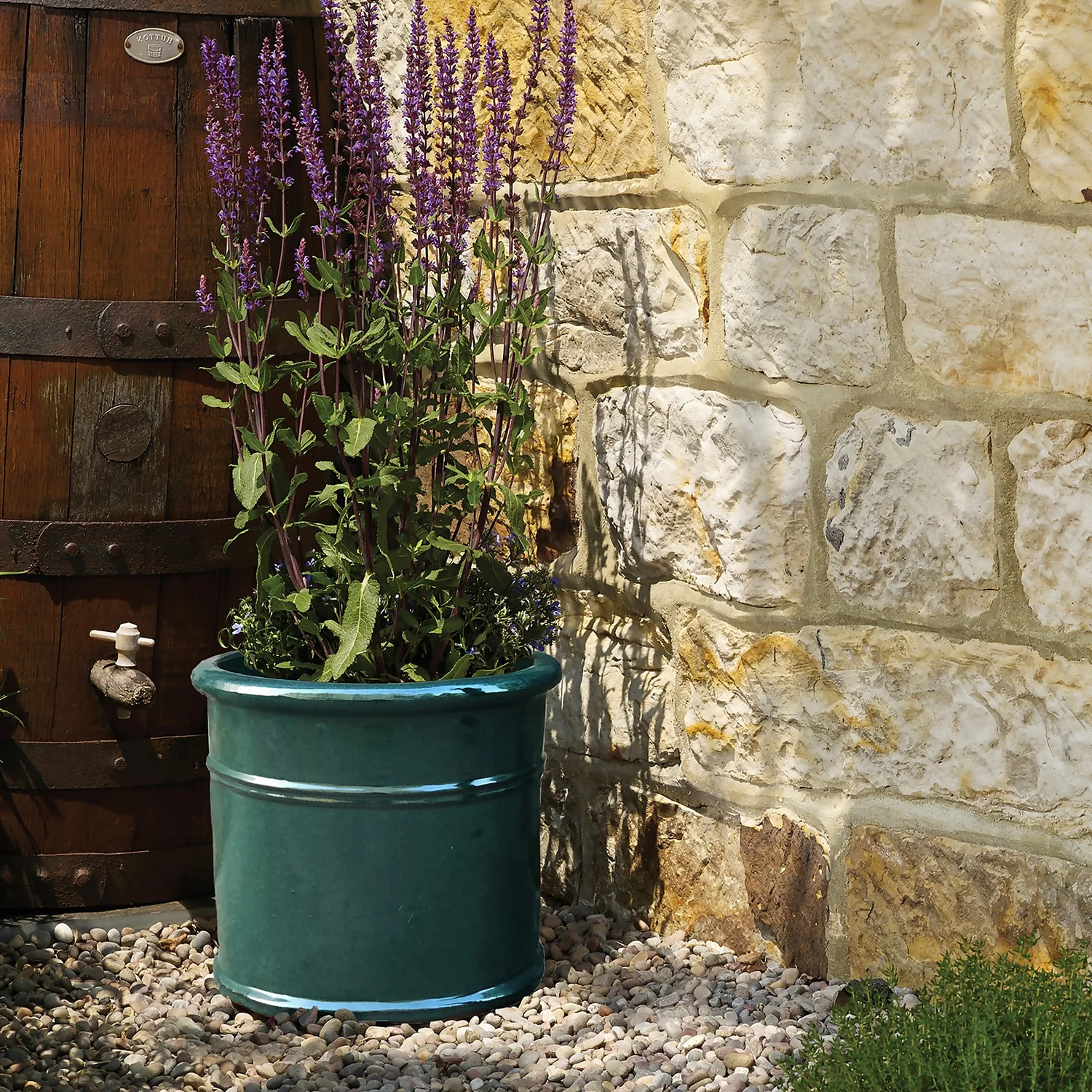 Malay Cylinder Mirror Plant Pot - 31cm 2 Malay Cylinder Mirror Plant Pot - 31cm - Image 2