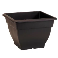 Square Bell Garden Pot Black 46cm