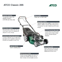 Atco 166cc Classic 20S Petrol Lawn Mower- 51cm 12 Atco 166cc Classic 20S Petrol Lawn Mower- 51cm -Gardening Tool Store 13483564 4434932703871040