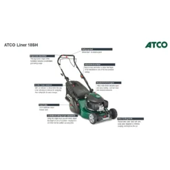 Atco 145cc Liner 18SH Petrol Lawn Mower - 46cm 12 Atco 145cc Liner 18SH Petrol Lawn Mower - 46cm -Gardening Tool Store 13486585 1594932690022221