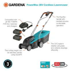 GARDENA 36V PowerMax Cordless Lawn Mower - 32cm 9 GARDENA 36V PowerMax Cordless Lawn Mower - 32cm -Gardening Tool Store 13524825 7474936345068522