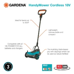GARDENA 18V HandyMower Cordless Lawn Mower - 22cm -Gardening Tool Store 13524837 2024958391525054