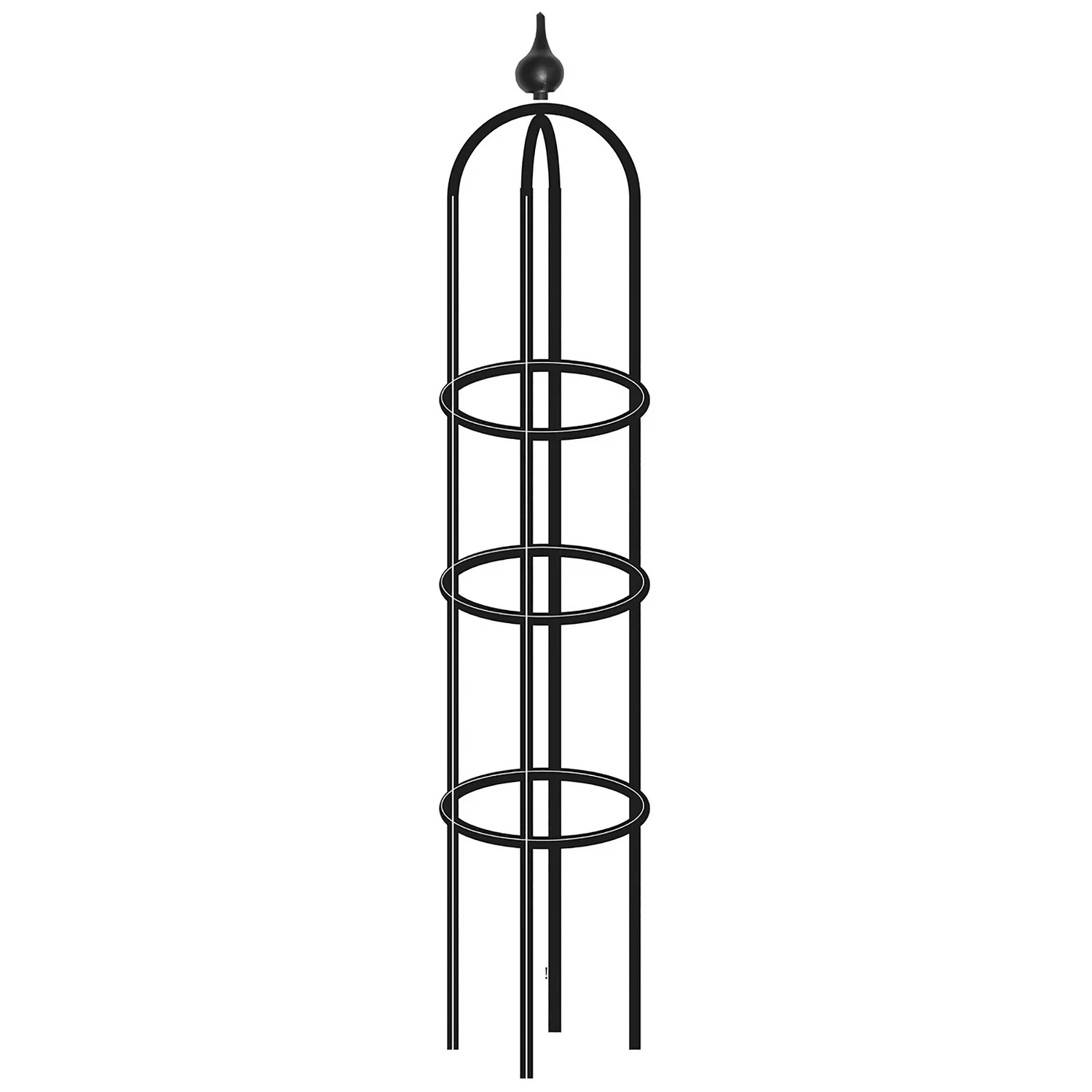 Agriframes Decorative Garden Obelisk 2m - Black 1 Agriframes Decorative Garden Obelisk 2m - Black