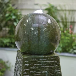 Stylish Fountain Obelisk Falls Water Feature With LEDs -Gardening Tool Store 13846044 1064962027900555