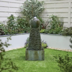 Stylish Fountain Obelisk Falls Water Feature With LEDs -Gardening Tool Store 13846044 1594962027941964