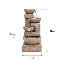 Stylish Fountain Sparkling Bowls Water Feature With LEDs -Gardening Tool Store 13846048 1414978881037755