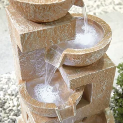 Stylish Fountain Sparkling Bowls Water Feature With LEDs -Gardening Tool Store 13846048 6124971880433253