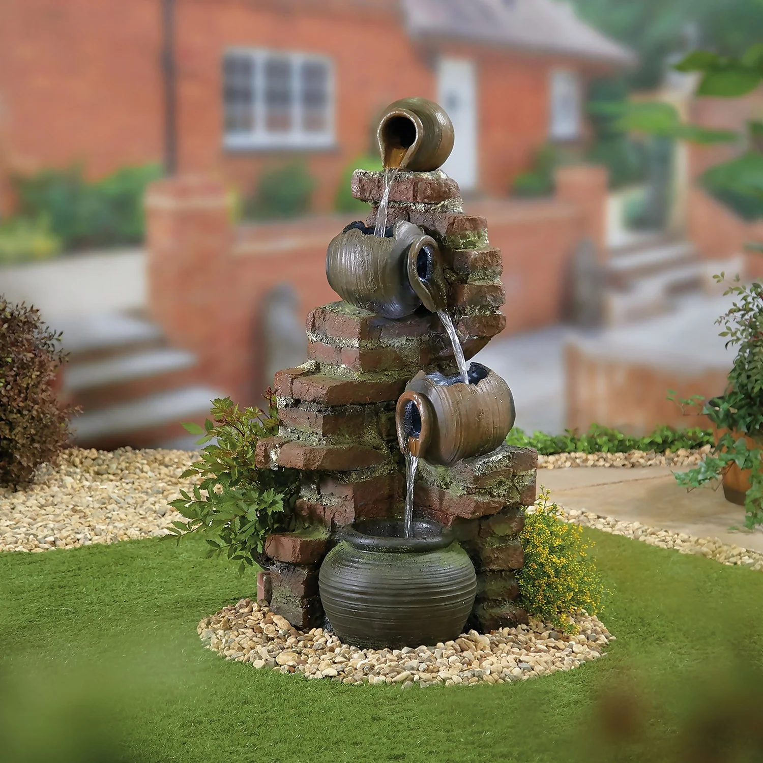 Stylish Fountain Flowing Jugs Water Feature With LEDs 2 Stylish Fountain Flowing Jugs Water Feature With LEDs - Image 2