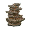 Stylish Fountain Red Rock Springs Water Feature With LEDs