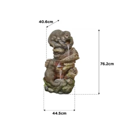 Stylish Fountain Otter Pools Water Feature With LEDs -Gardening Tool Store 13846071 1084962028366896