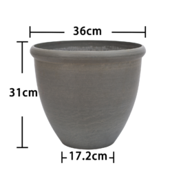 Ashford Planter Grey 35cm -Gardening Tool Store 13928636 9455001955518807