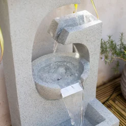 Stylish Fountain Ango Falls Garden Water Feature With LEDs -Gardening Tool Store 13947169 1755005844359029