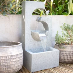 Stylish Fountain Ango Falls Garden Water Feature With LEDs -Gardening Tool Store 13947169 4305005844444559