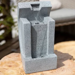 Stylish Fountain Kiso Column Garden Water Feature With LEDs -Gardening Tool Store 13947172 1325005844798628