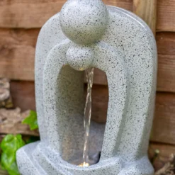 Stylish Fountain Zen Pour Garden Water Feature With LEDs -Gardening Tool Store 13947173 3655005844923803