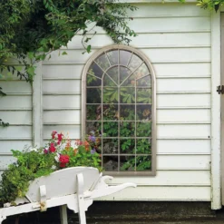 MirrorOutlet Somerley Eden Country Arch Large Metal Garden Mirror - 129x76cm -Gardening Tool Store 13950557 2014987139974299