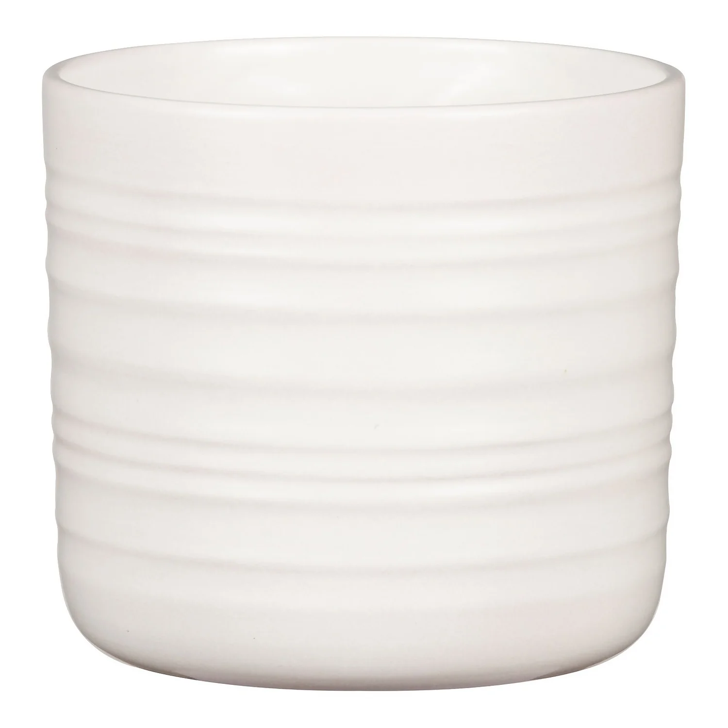 Scheurich Ripple White Indoor Pot - 17cm 1 Scheurich Ripple White Indoor Pot - 17cm