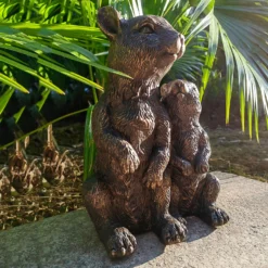 Bronze Look Squirrel Family Garden Ornament -Gardening Tool Store 13965954 3315014597292721