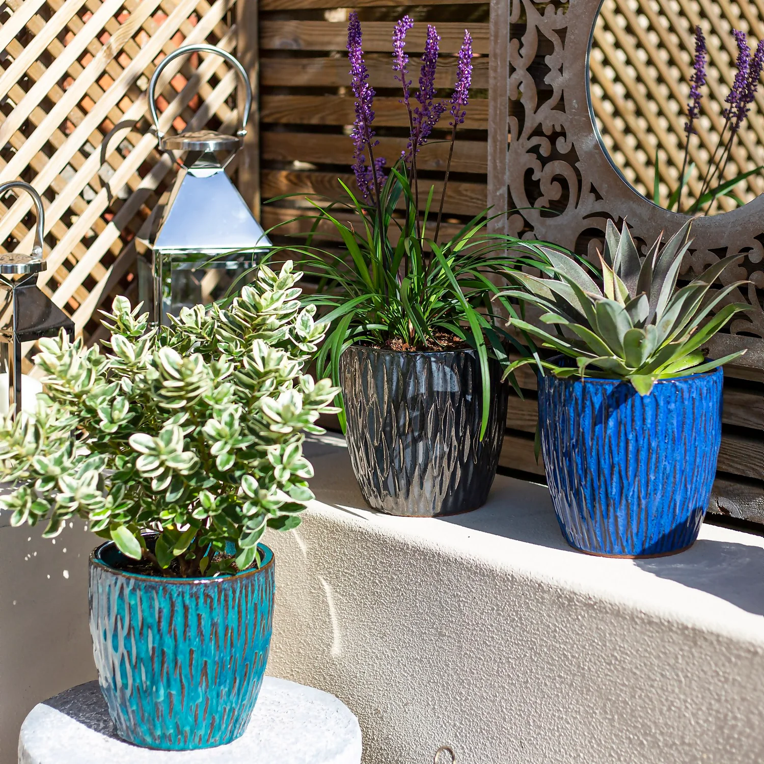 Chiswick Textured Pot Black - 32cm 5 Chiswick Textured Pot Black - 32cm - Image 5