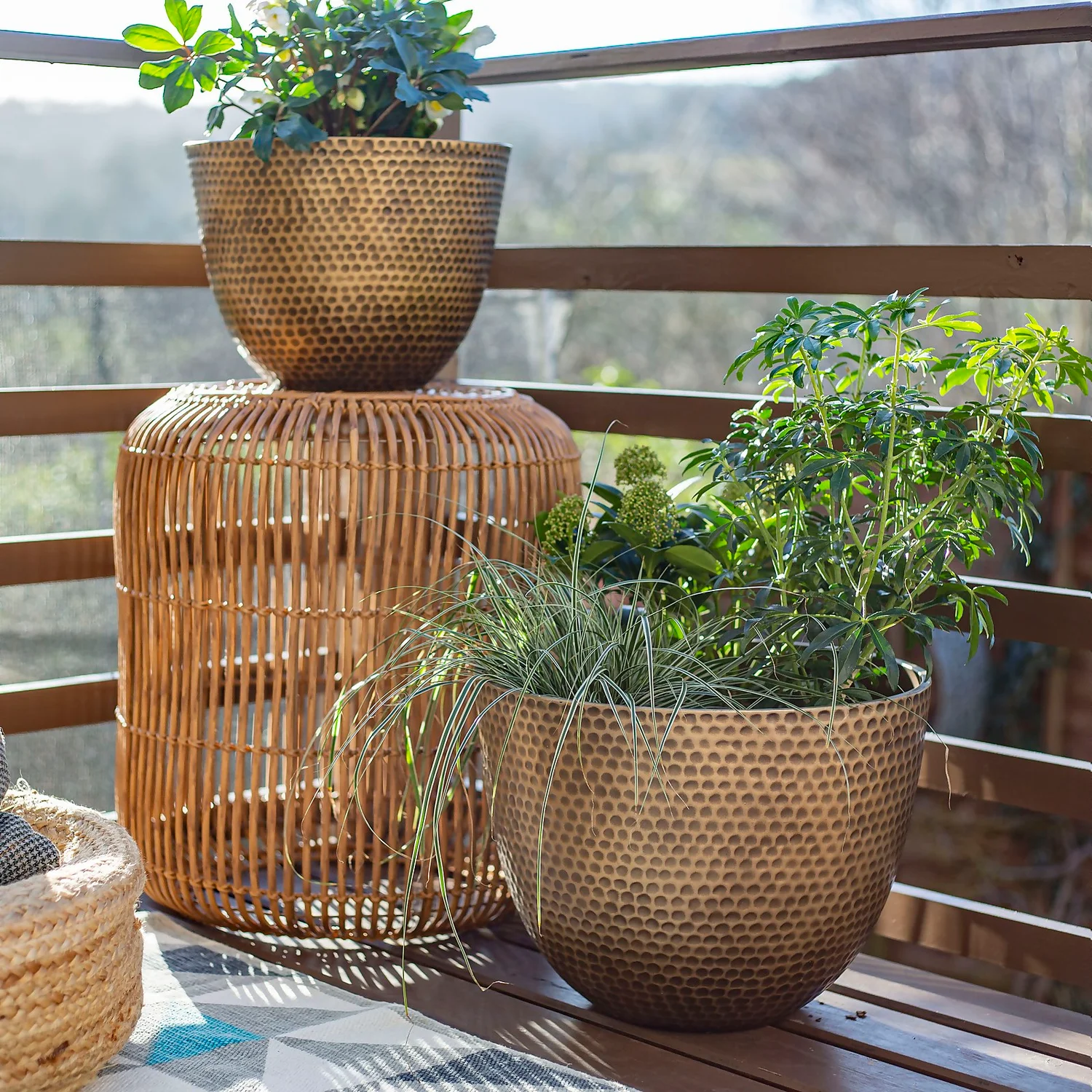 Suva Hammered Pot Bronze - 31cm 5 Suva Hammered Pot Bronze - 31cm - Image 5