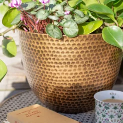 Suva Hammered Pot Bronze - 38cm -Gardening Tool Store 13973655 9525011805626407