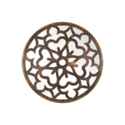 Round Laser Cut Outdoor Mirror 35cm - Bronze