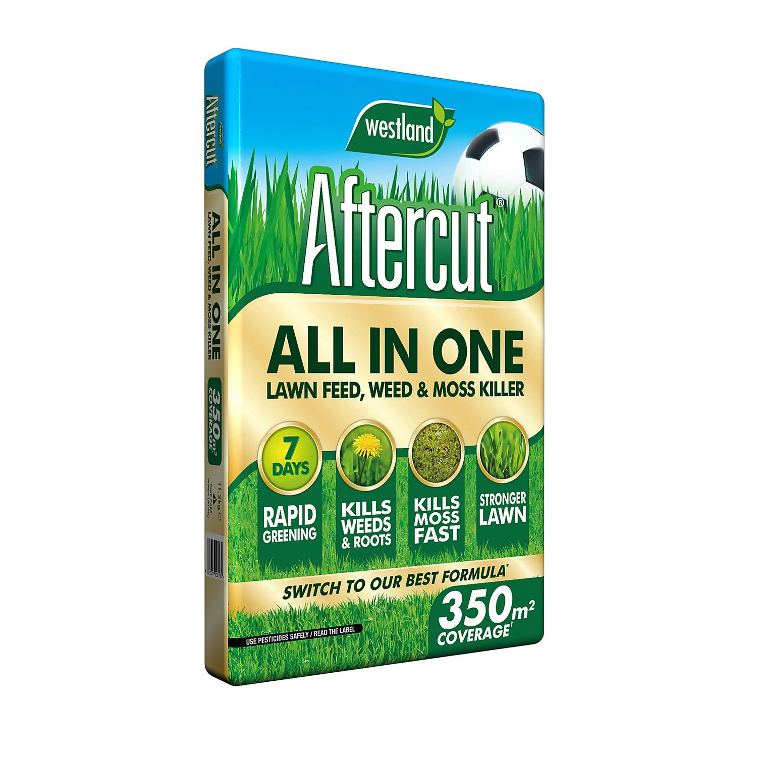 Aftercut All In One Lawn Feed, Weed & Moss Killer 350m² Bag 1 Aftercut All In One Lawn Feed, Weed & Moss Killer 350m² Bag