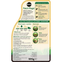 Miracle-Gro Patch Magic Grass Seed, Feed & Coir 1015g -Gardening Tool Store 14014510 8245001686106924