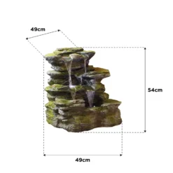 Stylish Fountain Como Springs Water Feature With LEDs -Gardening Tool Store 14519356 1045047822742634