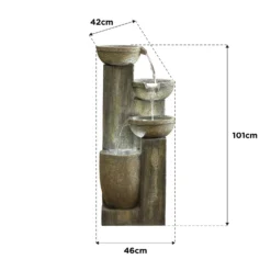 Stylish Fountain Ash Columns Water Feature With LEDs -Gardening Tool Store 14519359 5615047822695786